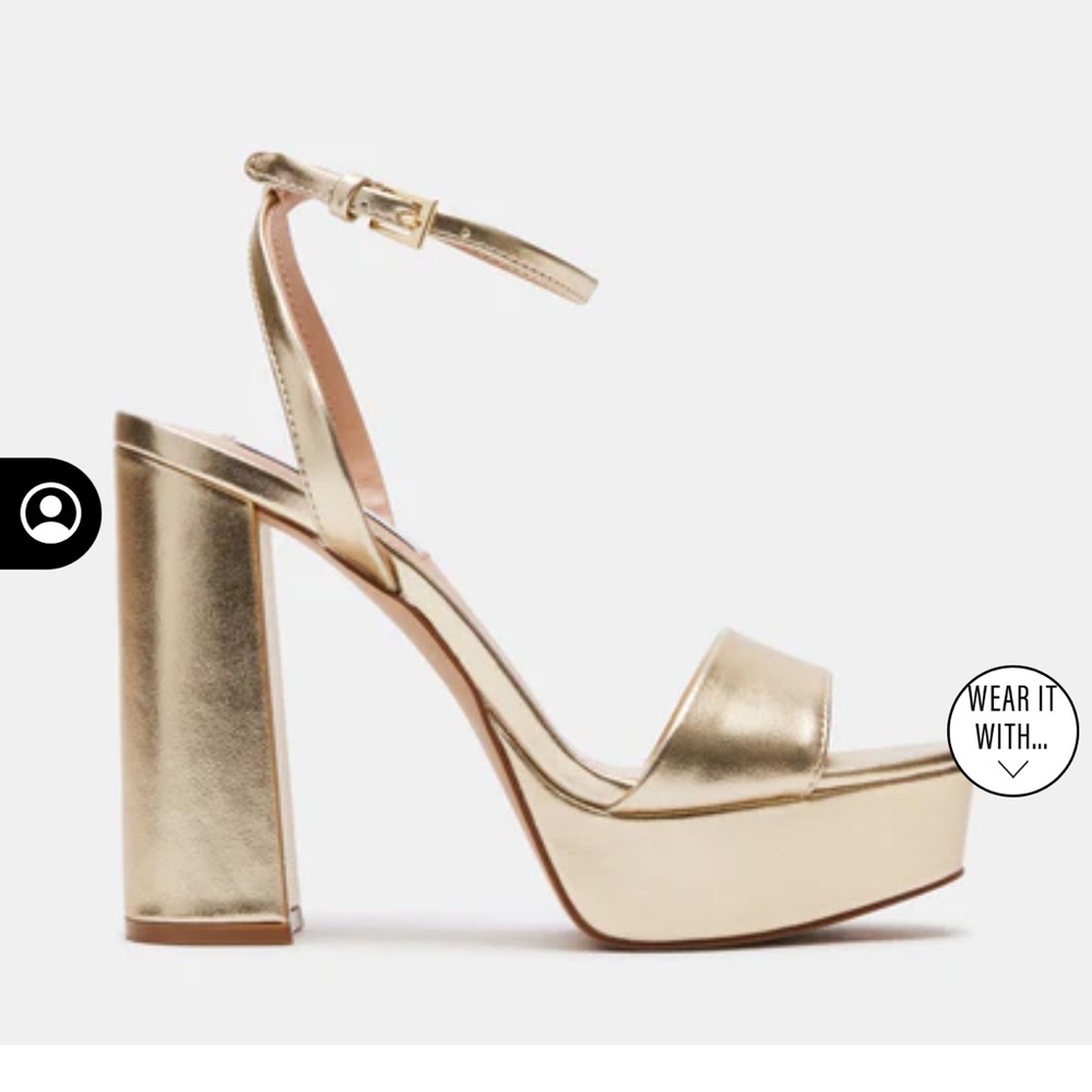 Lessa Champange Heels by Steve Madden
